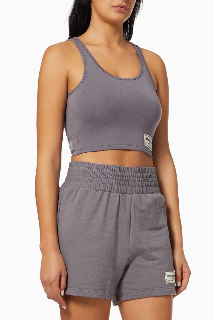 

Lightweight Organic Bamboo Scoop Neck Tank Top, Grey