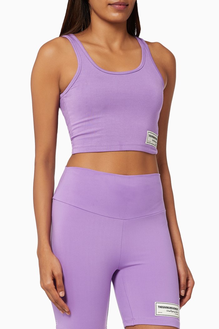 

Lightweight Organic Bamboo Scoop Neck Tank Top, Purple