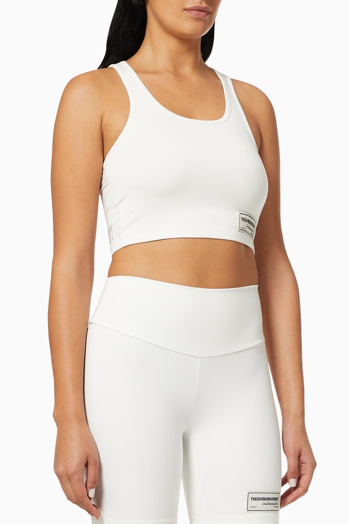 

Lightweight Organic Bamboo Scoop Neck Tank Top, White