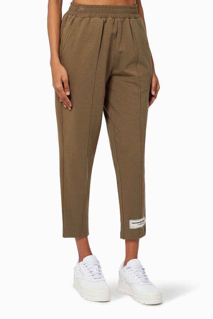 

Organic Bamboo Tapered Joggers, Brown
