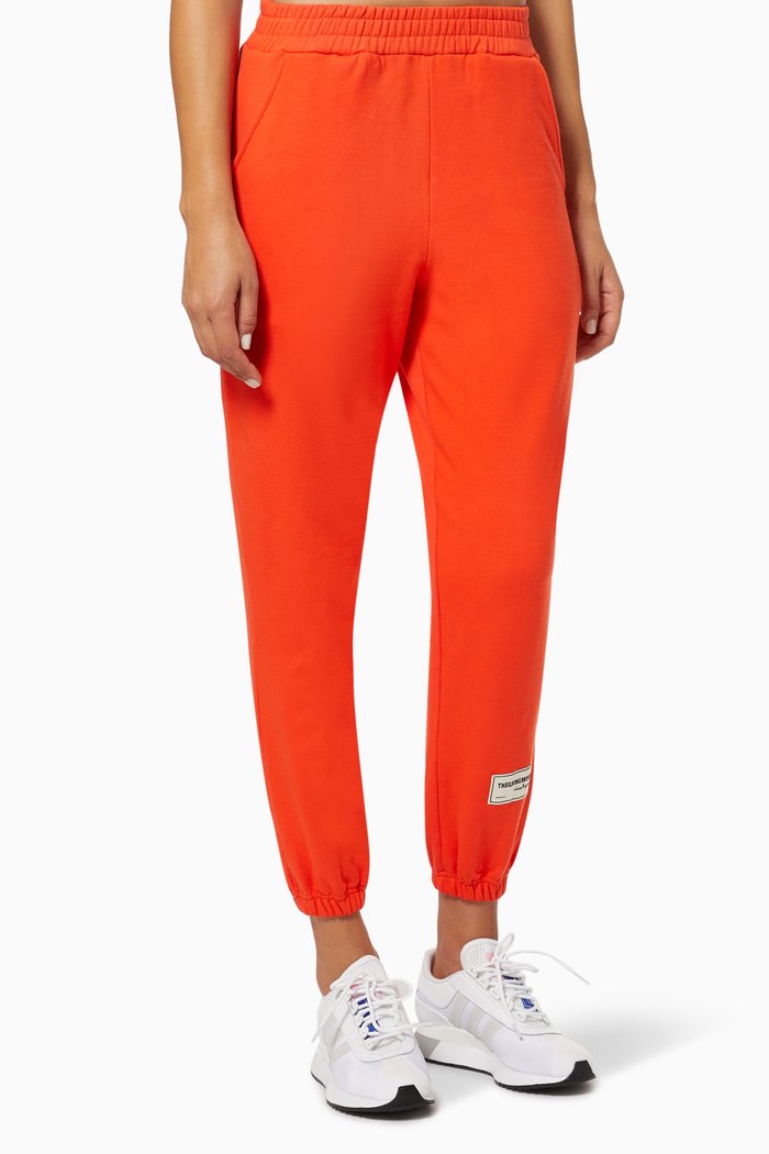 

Organic Bamboo Tapered Joggers, Red