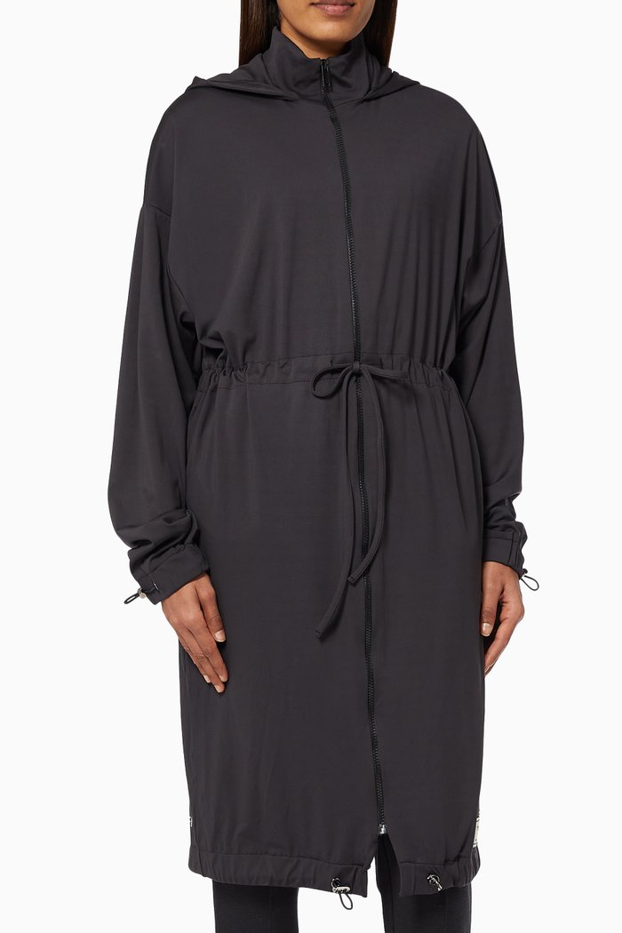 

Modest Recycled Softskin Longline Parka Jacket, Black