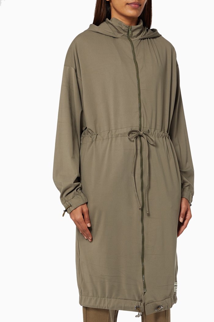 

Modest Recycled Softskin Longline Parka Jacket, Brown