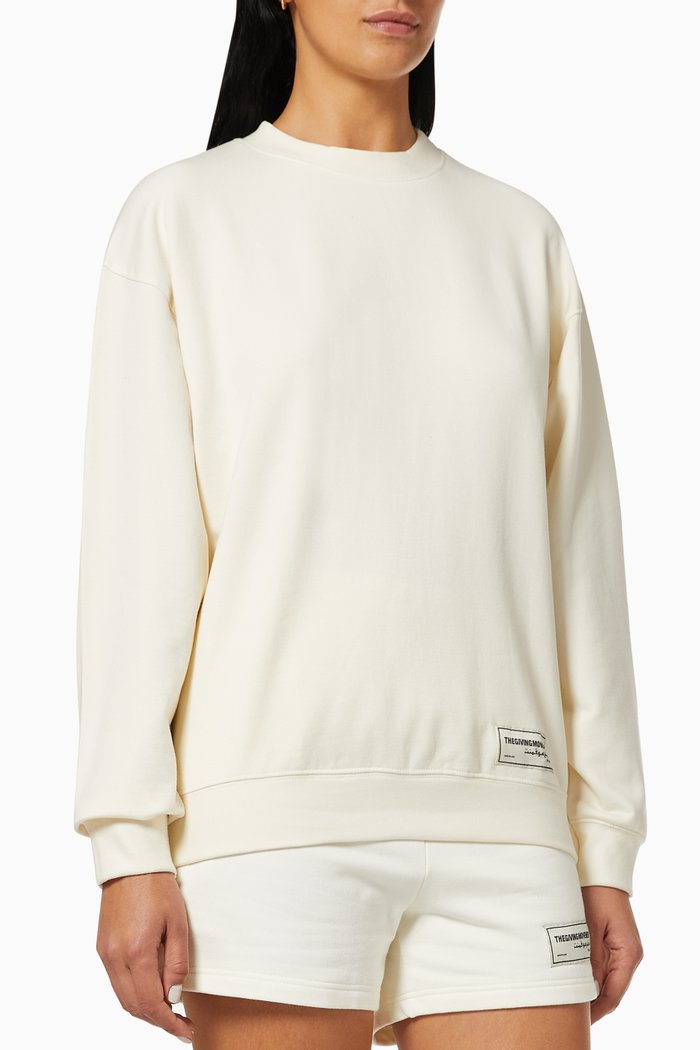 

Organic Bamboo Oversized Sweatshirt, White