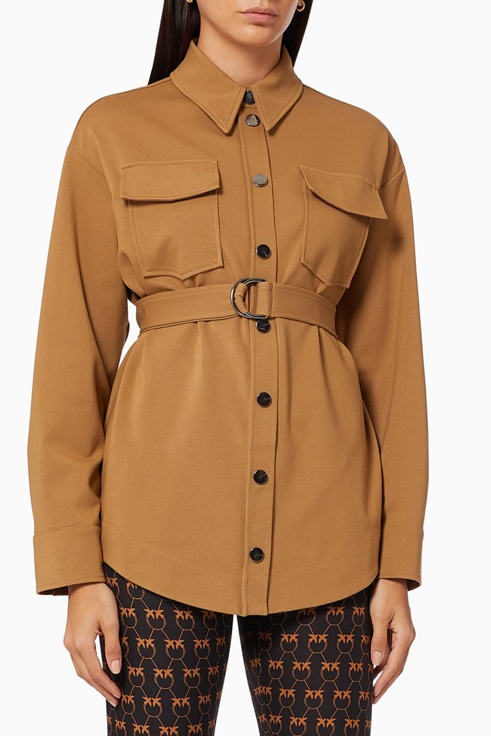 

Tartu Shirt Jacket in Viscose Blend, Neutral