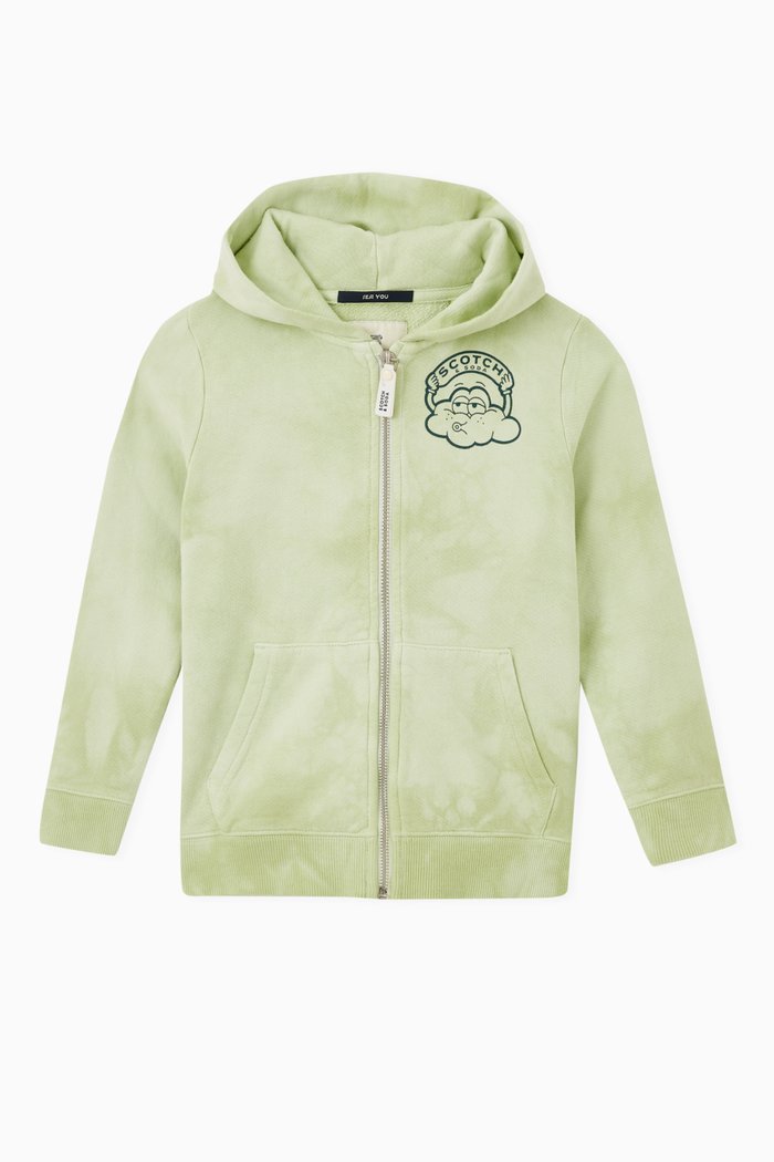 

Tie-dye Graphic Hoodie in Cotton, Multicolour