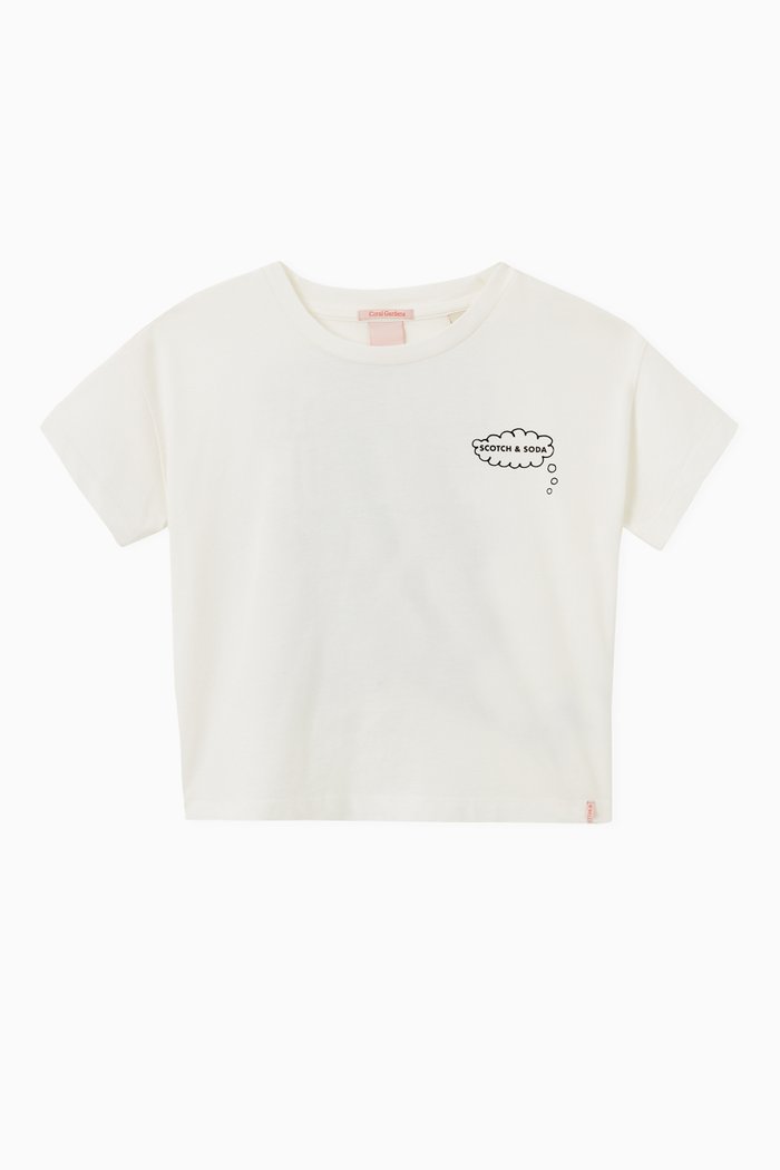 

Graphic Print T-shirt in Organic Cotton, White
