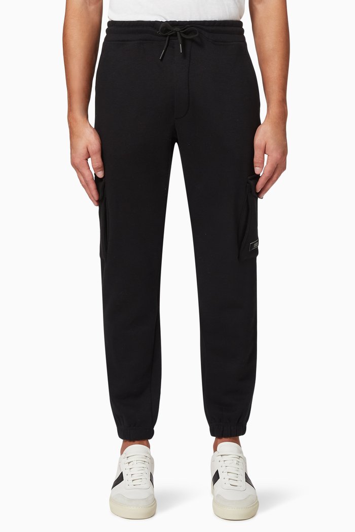 

Gordan Classic Cargo Sweatpants in Cotton, Black