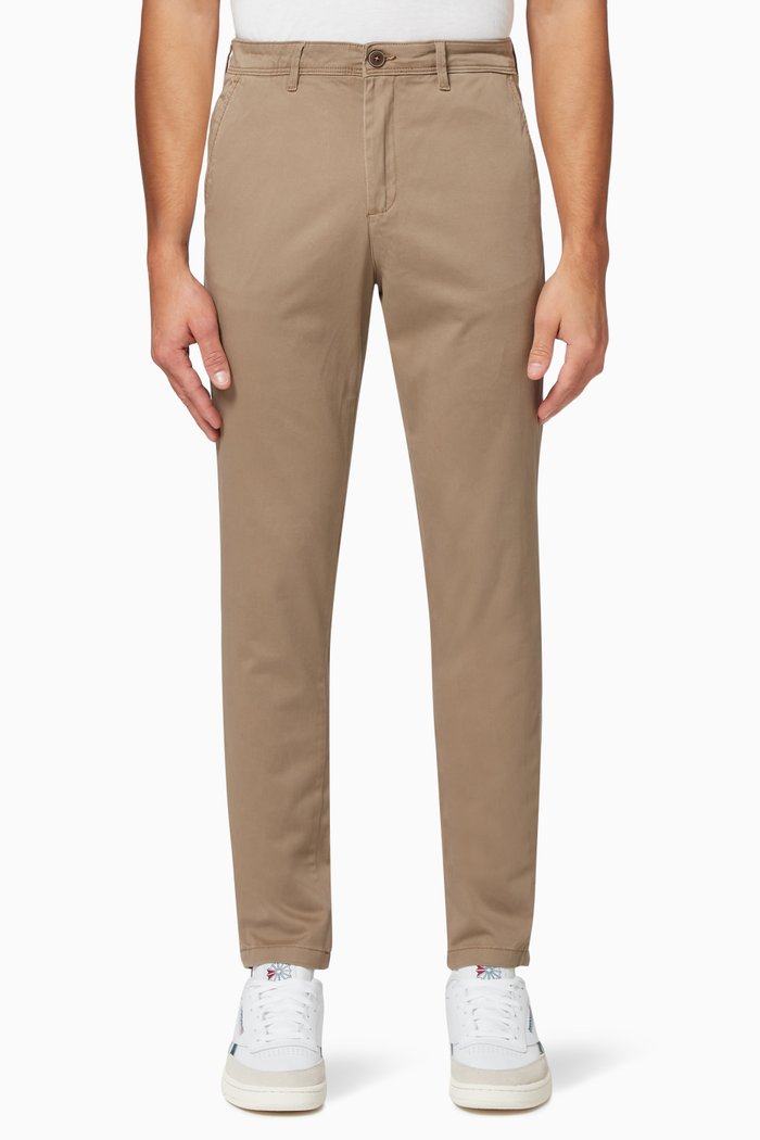 

Marco Bowie Slim Fit Chinos in Cotton, Neutral