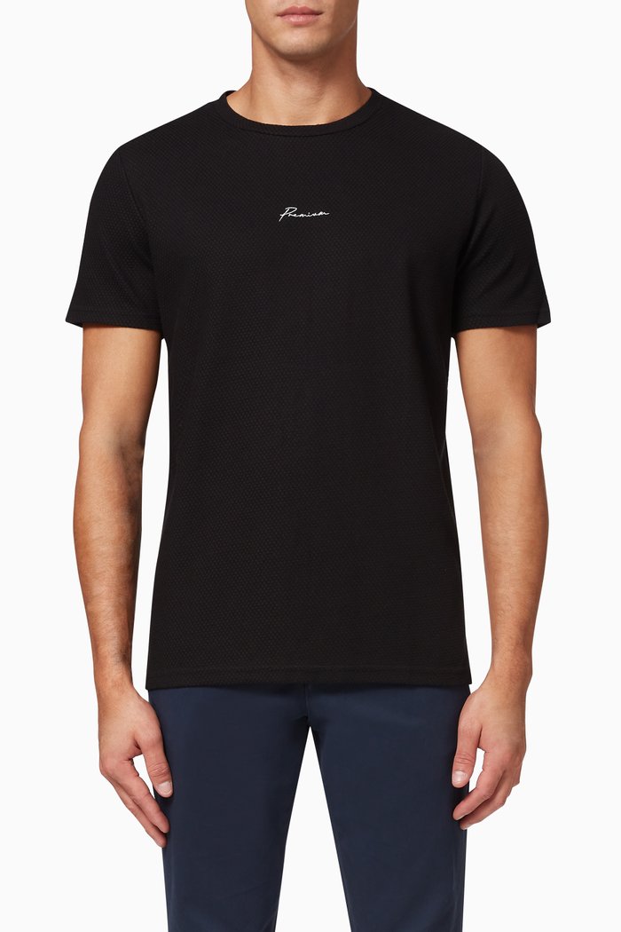 

Blafranco T-shirt in Cotton Mesh, Black
