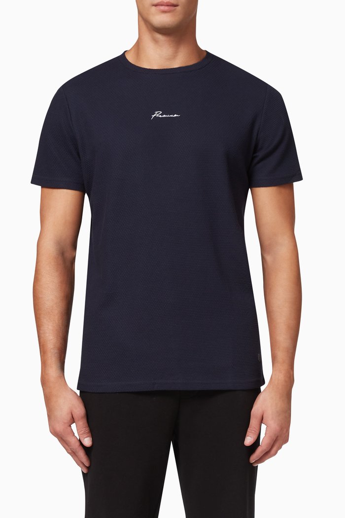 Blafranco T-shirt in Cotton Mesh, Blue