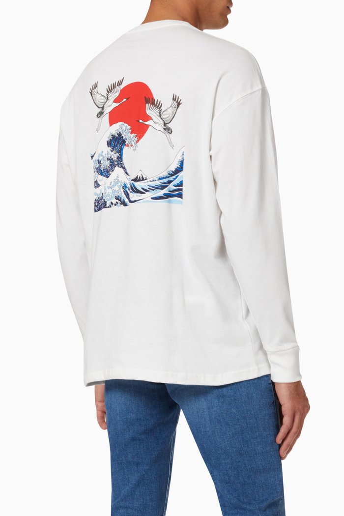 

Relaxed Fit Long Sleeve T-shirt in Cotton Jersey, White