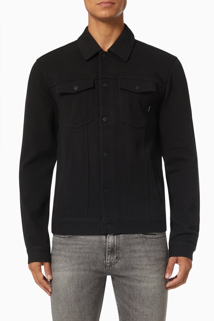

Blawill Sweat Trucker Jacket, Black