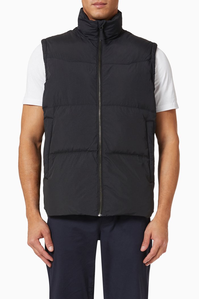 

Lawind Puffer Vest in Nylon, Black