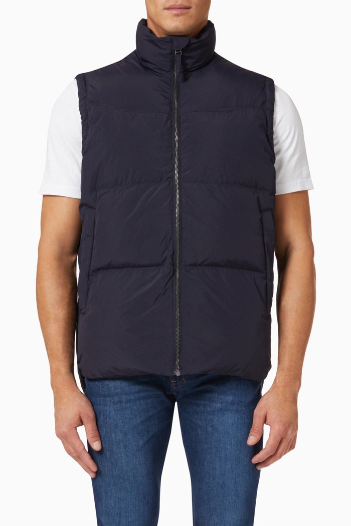 

Lawind Puffer Vest in Nylon, Blue