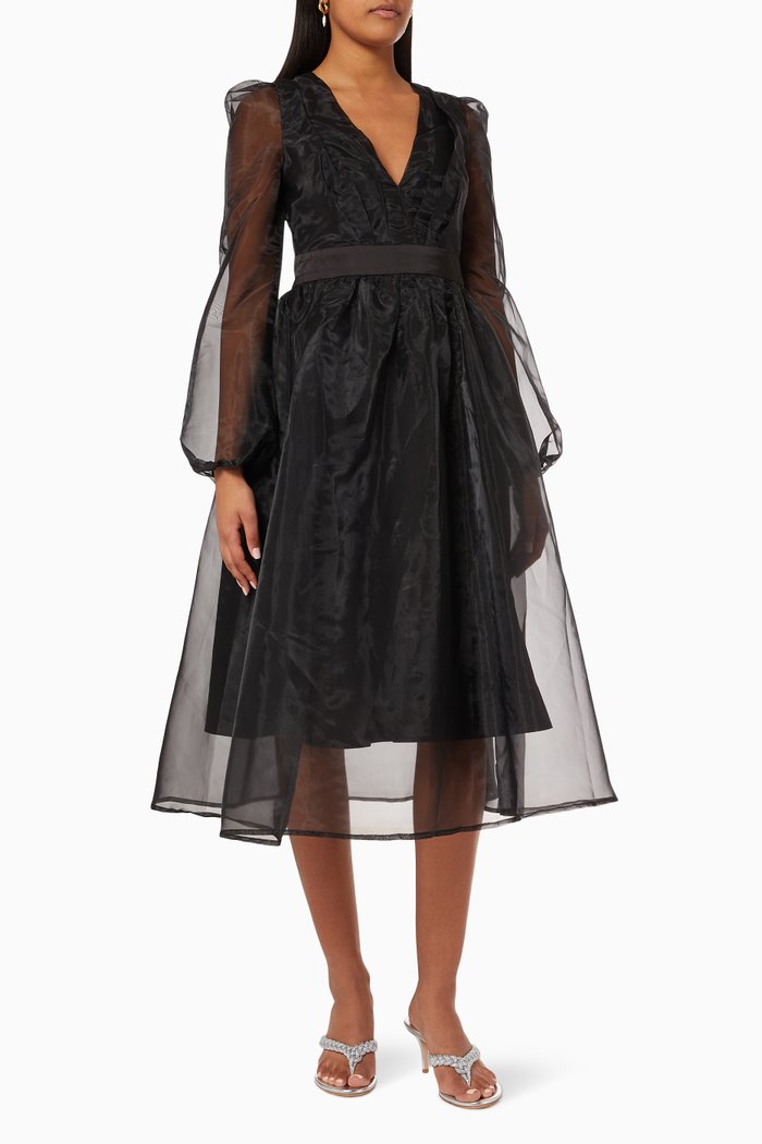 

Ada Dress in Organza, Black