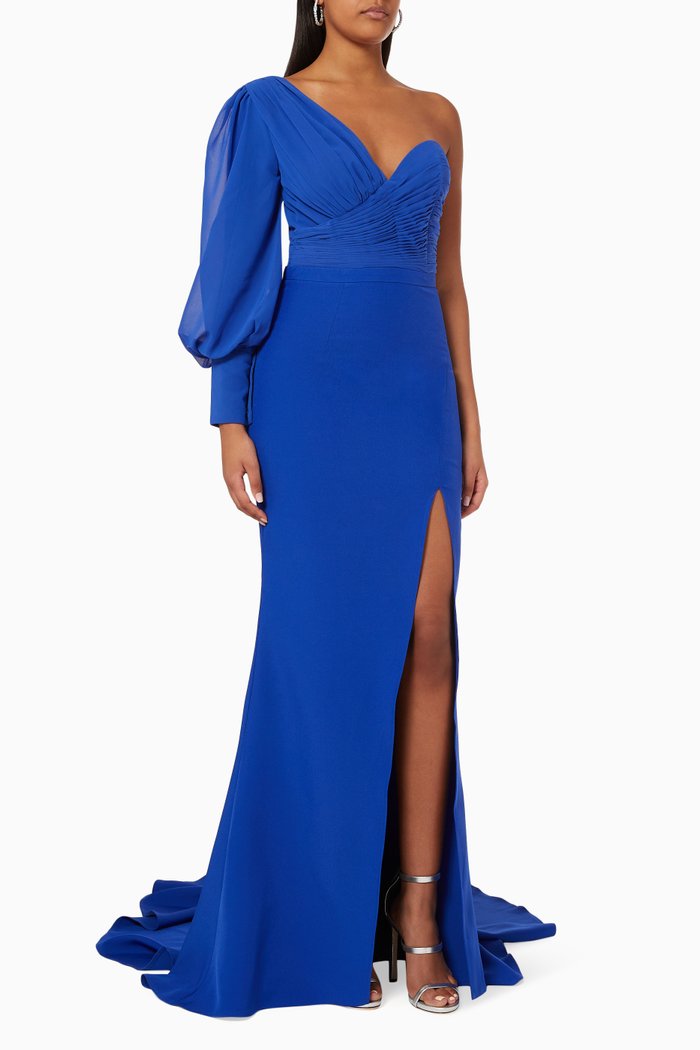

Charles Draped Gown, Blue