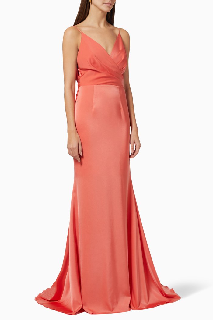 

Rhiannon Draped Gown, Orange