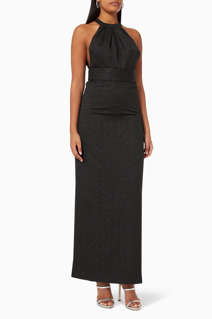 Jana Dress in Lurex Jersey, Black