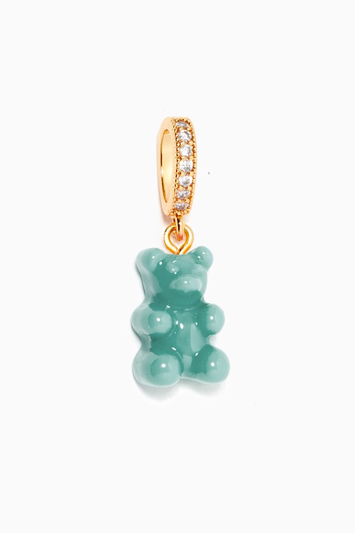 

Nostalgia Bear Pendant in 18kt Gold Plating & Resin, Blue
