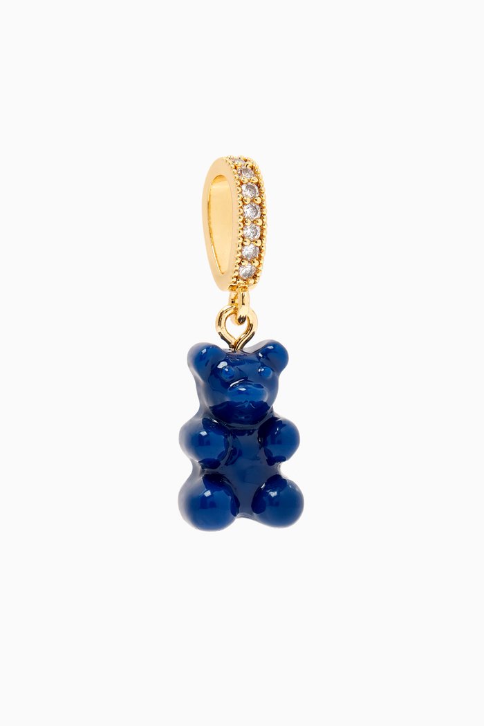 

Nostalgia Bear Pendant in 18kt Gold Plating & Resin, Blue