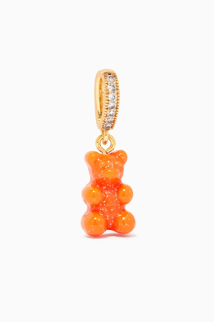

Nostalgia Bear Pendant in 18kt Gold Plating & Resin, Red