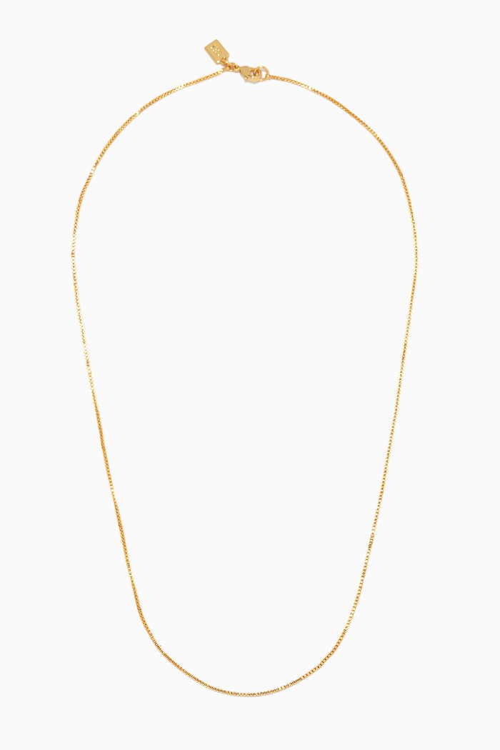

Box Chain Necklace in 18kt Gold Plating