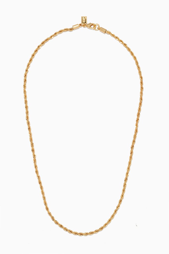 Rope Chain Necklace in 18kt Gold Plating