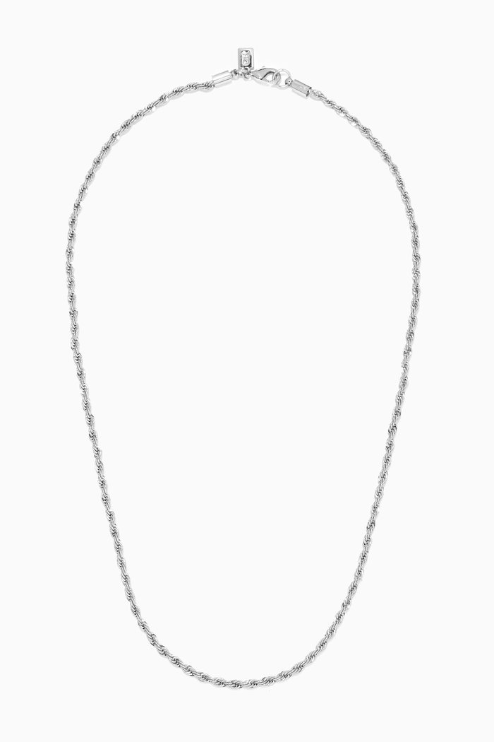 

Rope Chain Necklace in Silver Plating
