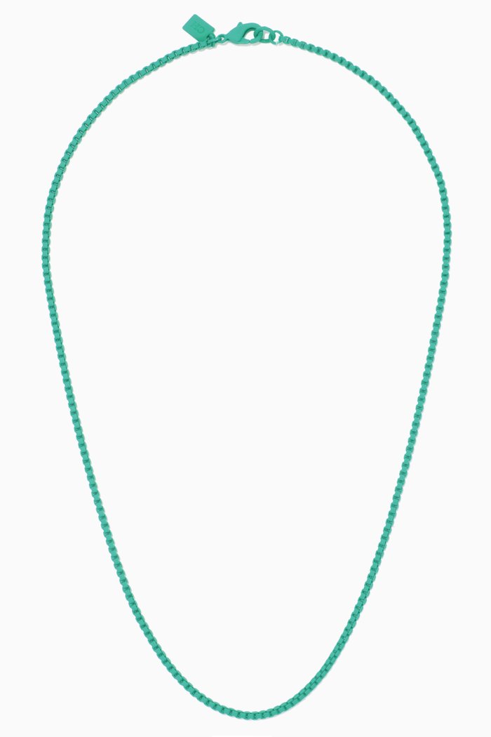 

Plastalina Chain Necklace in Matte Resin, Blue