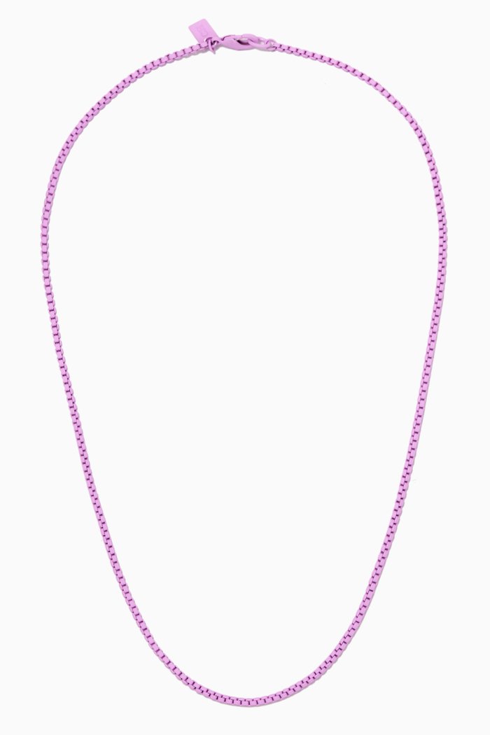 

Plastalina Chain Necklace in Matte Resin, Purple
