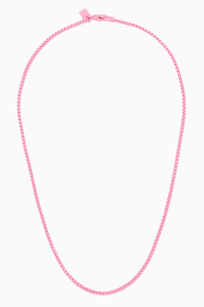 

Plastalina Chain Necklace in Matte Resin, Pink