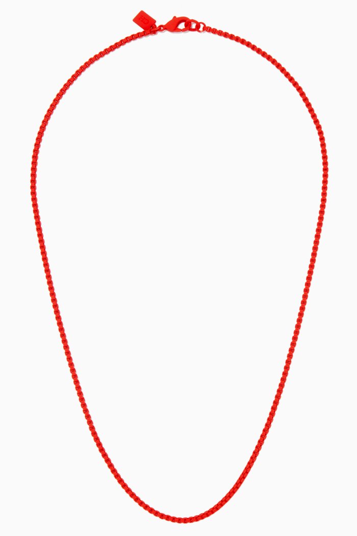 

Plastalina Chain Necklace in Matte Resin, Red