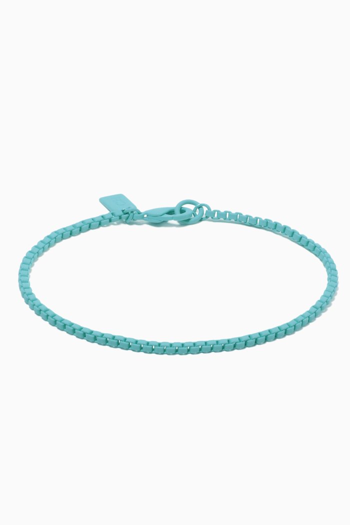 

Plastalina Chain Bracelet in Matte Resin, Blue