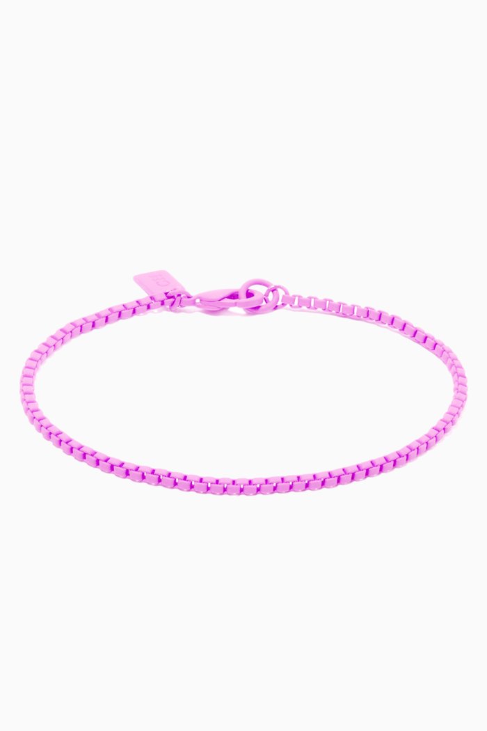

Plastalina Chain Bracelet in Matte Resin, Purple
