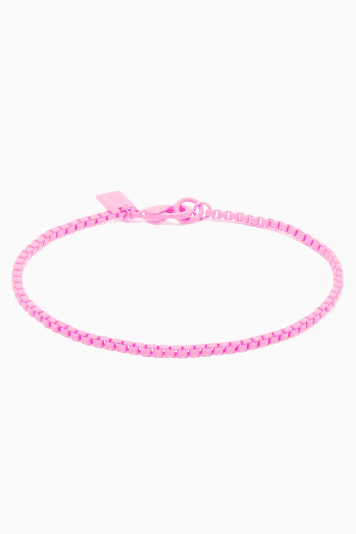 

Plastalina Chain Bracelet in Matte Resin, Pink