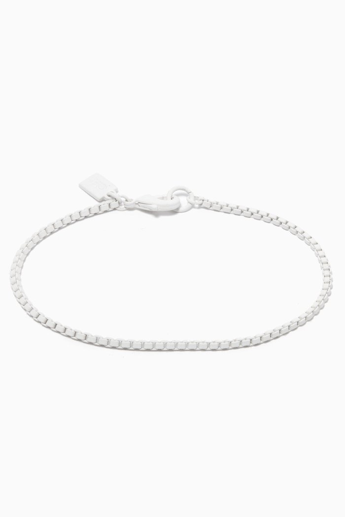 

Plastalina Chain Bracelet in Matte Resin, White
