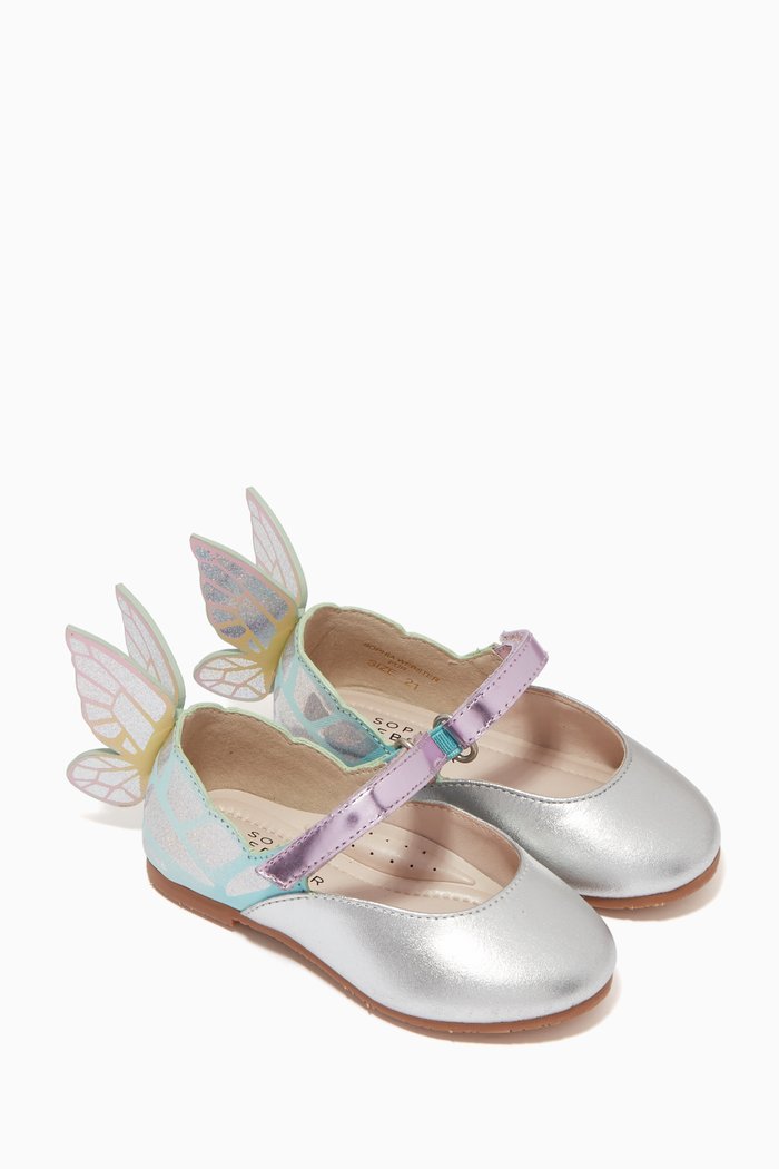 

Chiara Mini Flats in Metallic Nappa, Silver