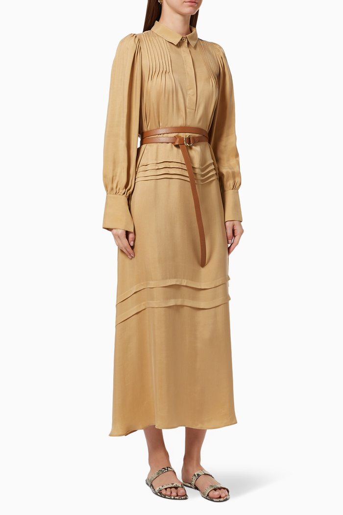 

Ruffle Collared Dress, Neutral