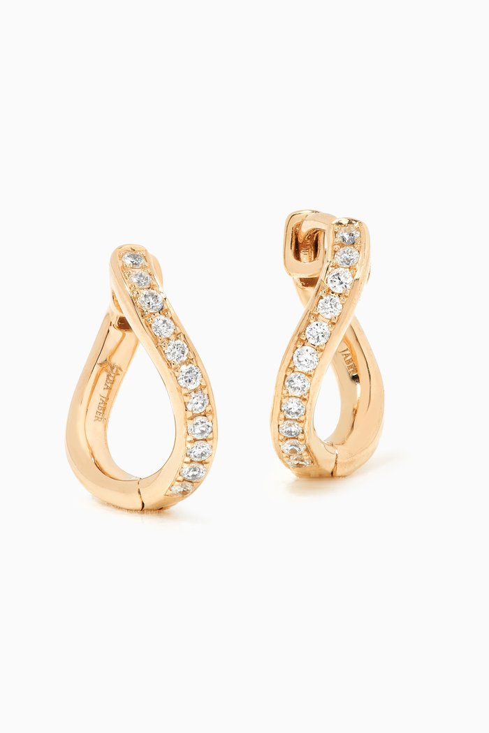 

Mini Infinity Hoops in 18kt Yellow Gold