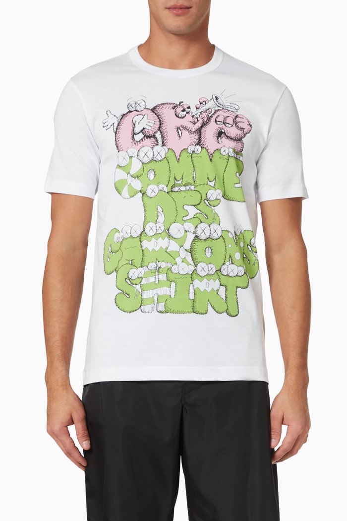 

x Kaws Print 4 T-shirt in Cotton Jersey, White