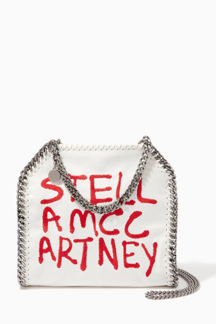 

x Ed Curtis Mini Falabella Tote in Eco Leather, White