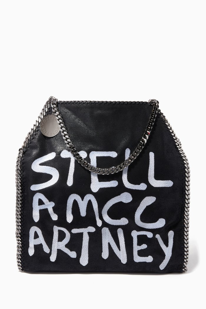 x Ed Curtis Maxi Falabella Tote in Eco Leather, Black