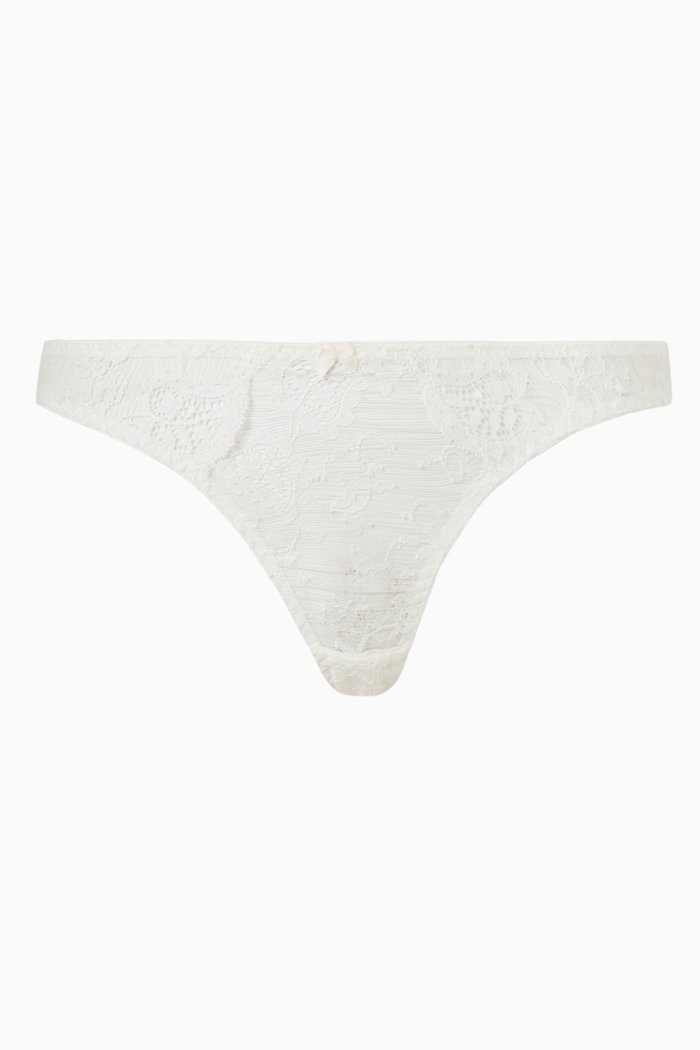 

Rita Thong in Sheer Lace, White