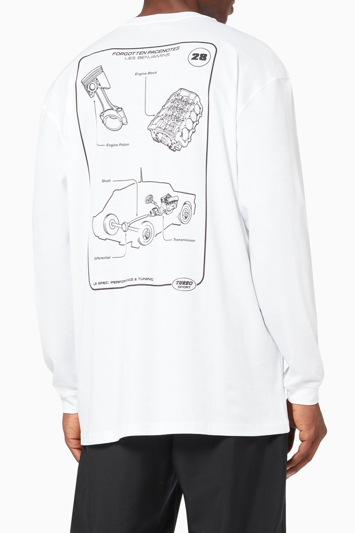 

Long Sleeve T-shirt 006 in Cotton Jersey, White