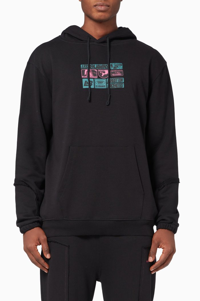 

Oversized Hoodie 002 in Cotton Terry, Black