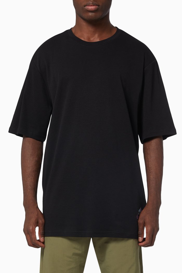 

Short Sleeve Oversized T-shirt 003 in Cotton Jersey, Black