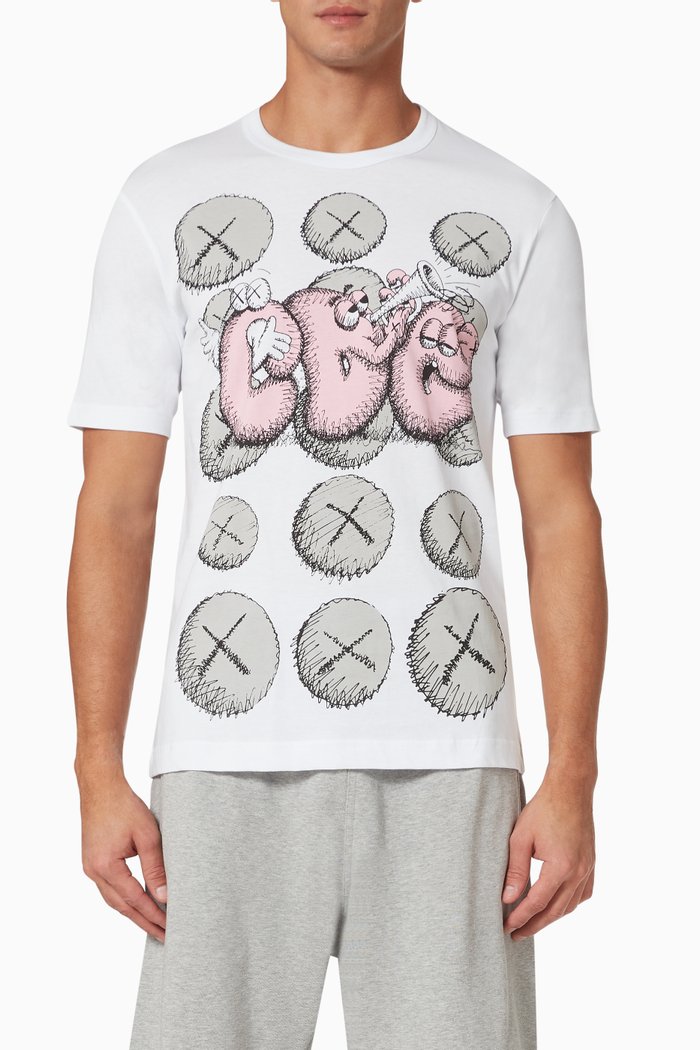 

x Kaws Print 2 T-shirt in Cotton Jersey, White