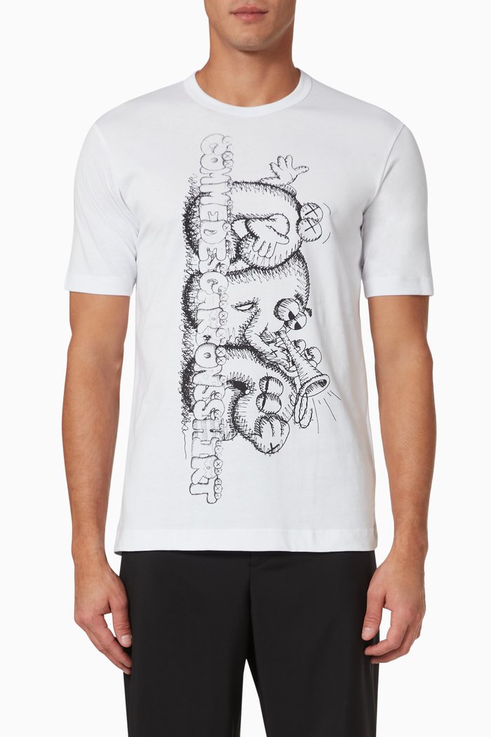 

x Kaws Print 3 T-shirt in Cotton Jersey, White
