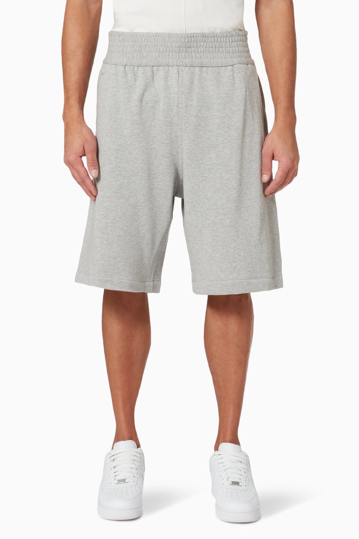 

Plain Shorts in Cotton Pile, Grey
